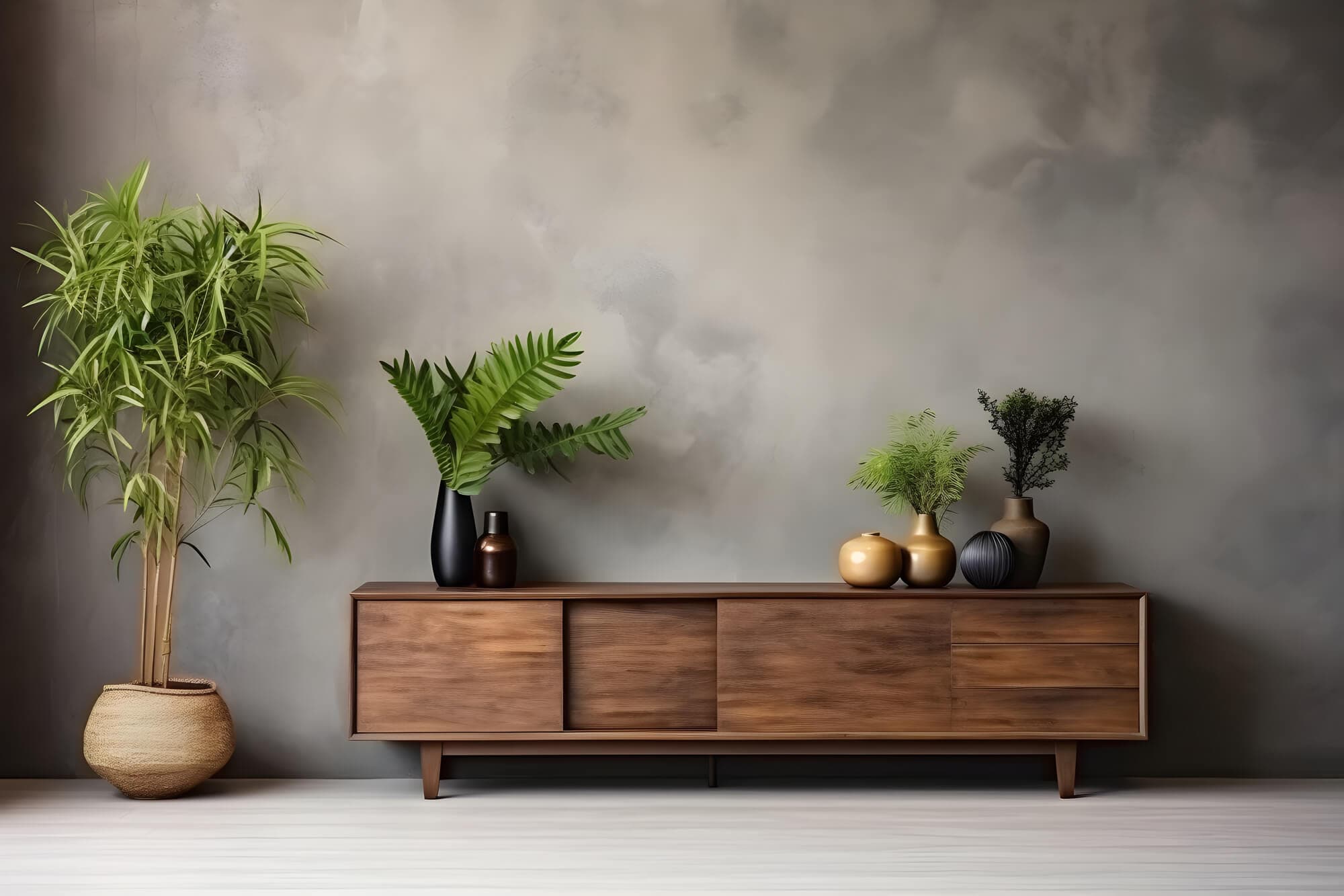 Console Minimaliste en Teck